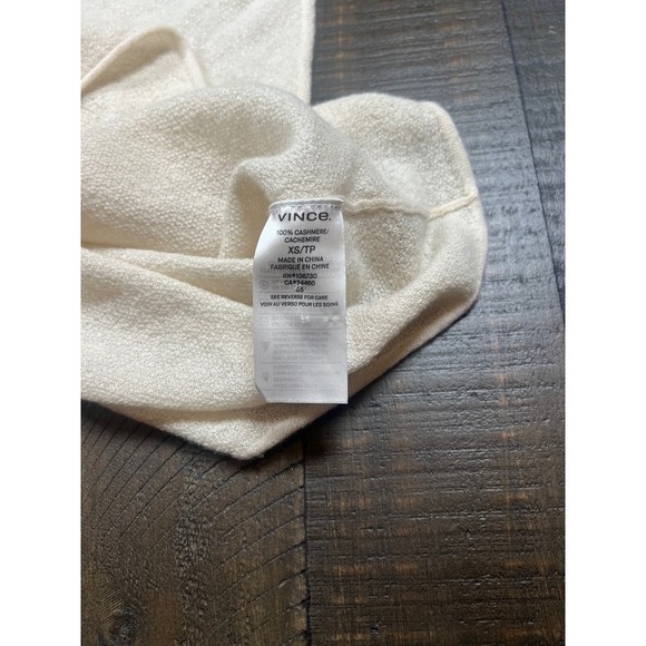 VINCE Women's 100% Cashmere Sweater, Beige, Size XS - Picture 4 of 7
